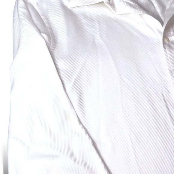 Individualized Shirts Y2K Custom Supima Cotton White Duke Twill Mens Dress Shirt - Picture 6 of 9